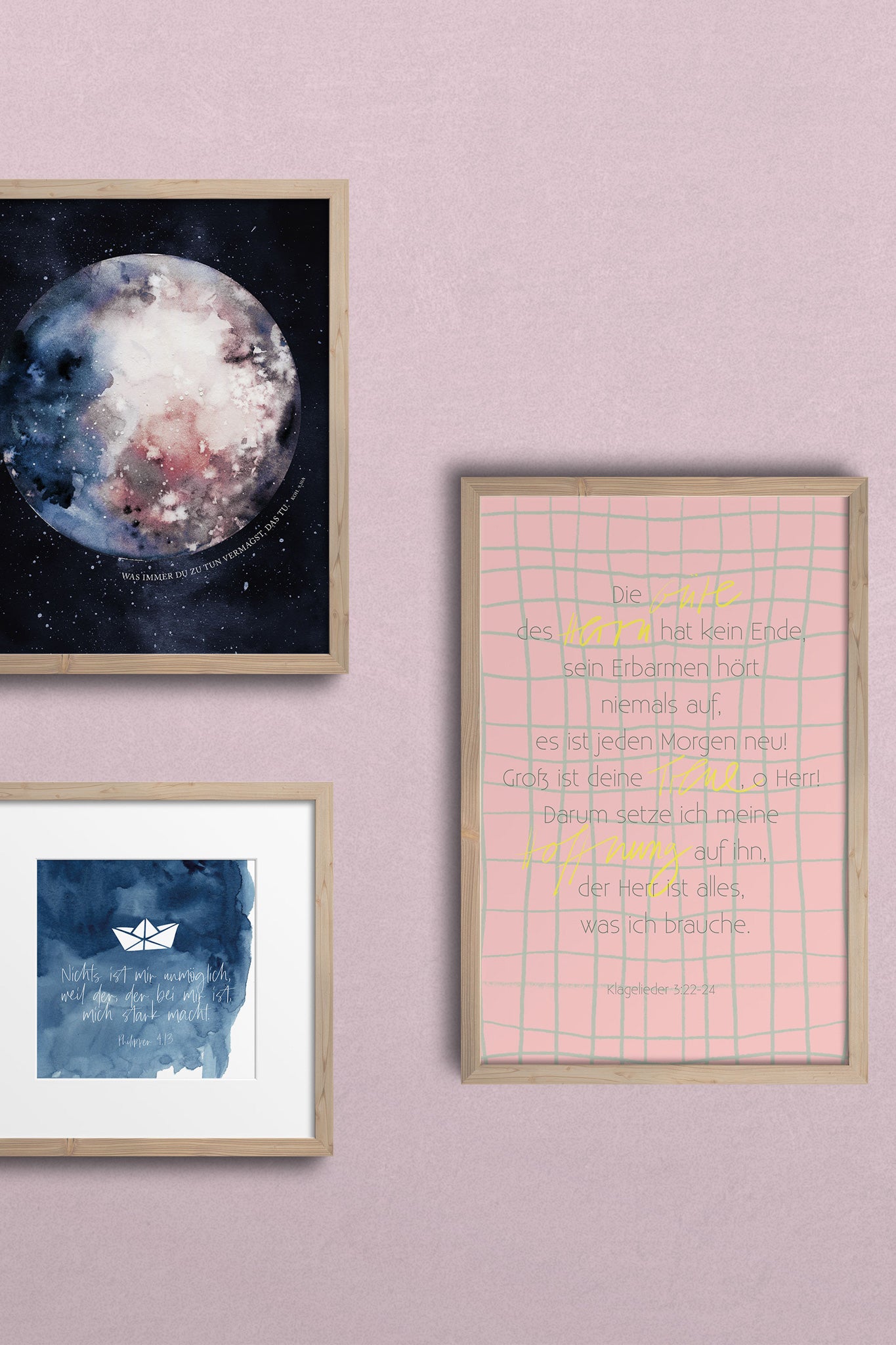 Poster mit eigenem Bibelvers oder Spruch