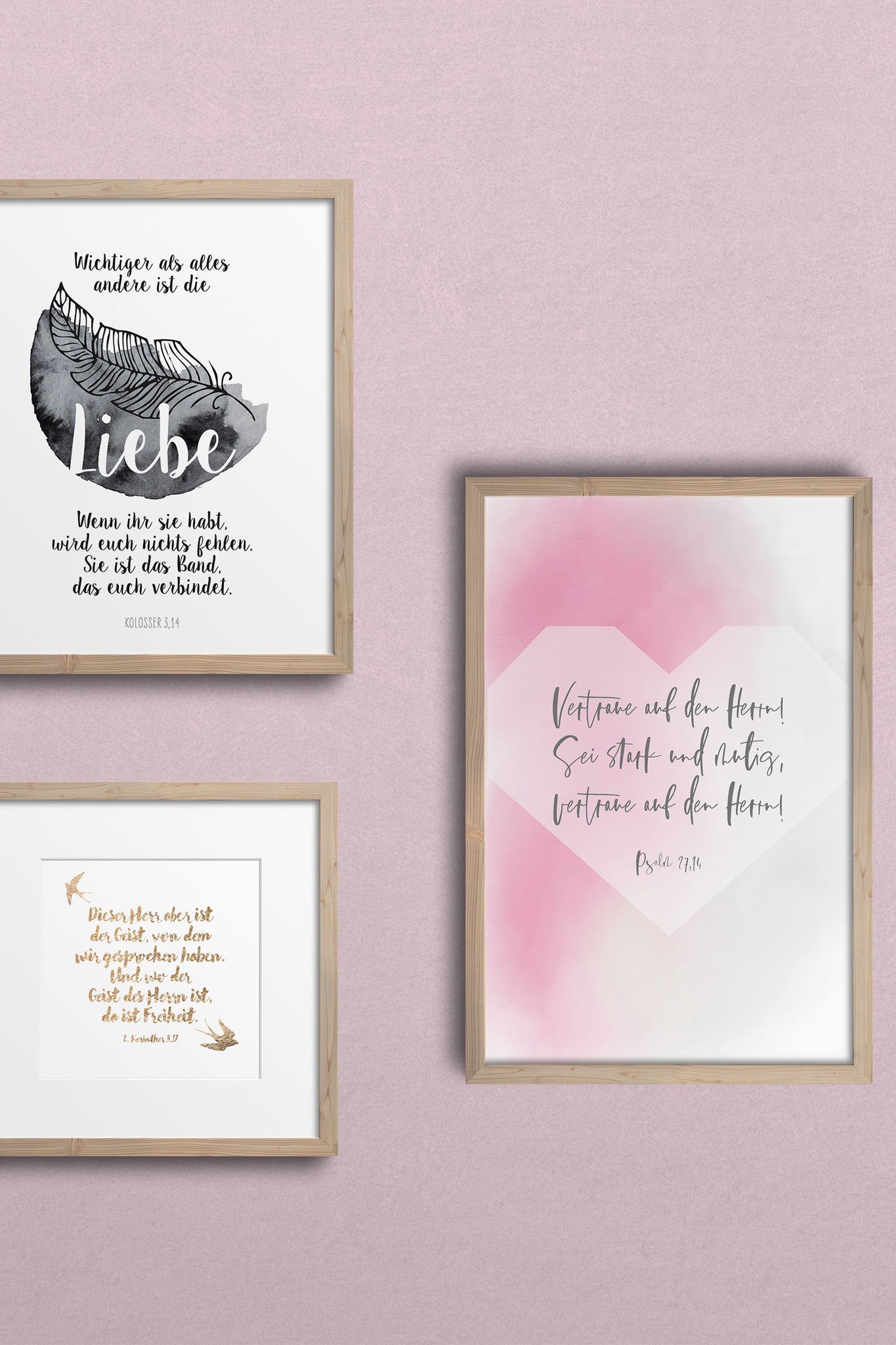 Geschenk zur Hochzeit - Poster mit eigenem Bibelvers oder Spruch