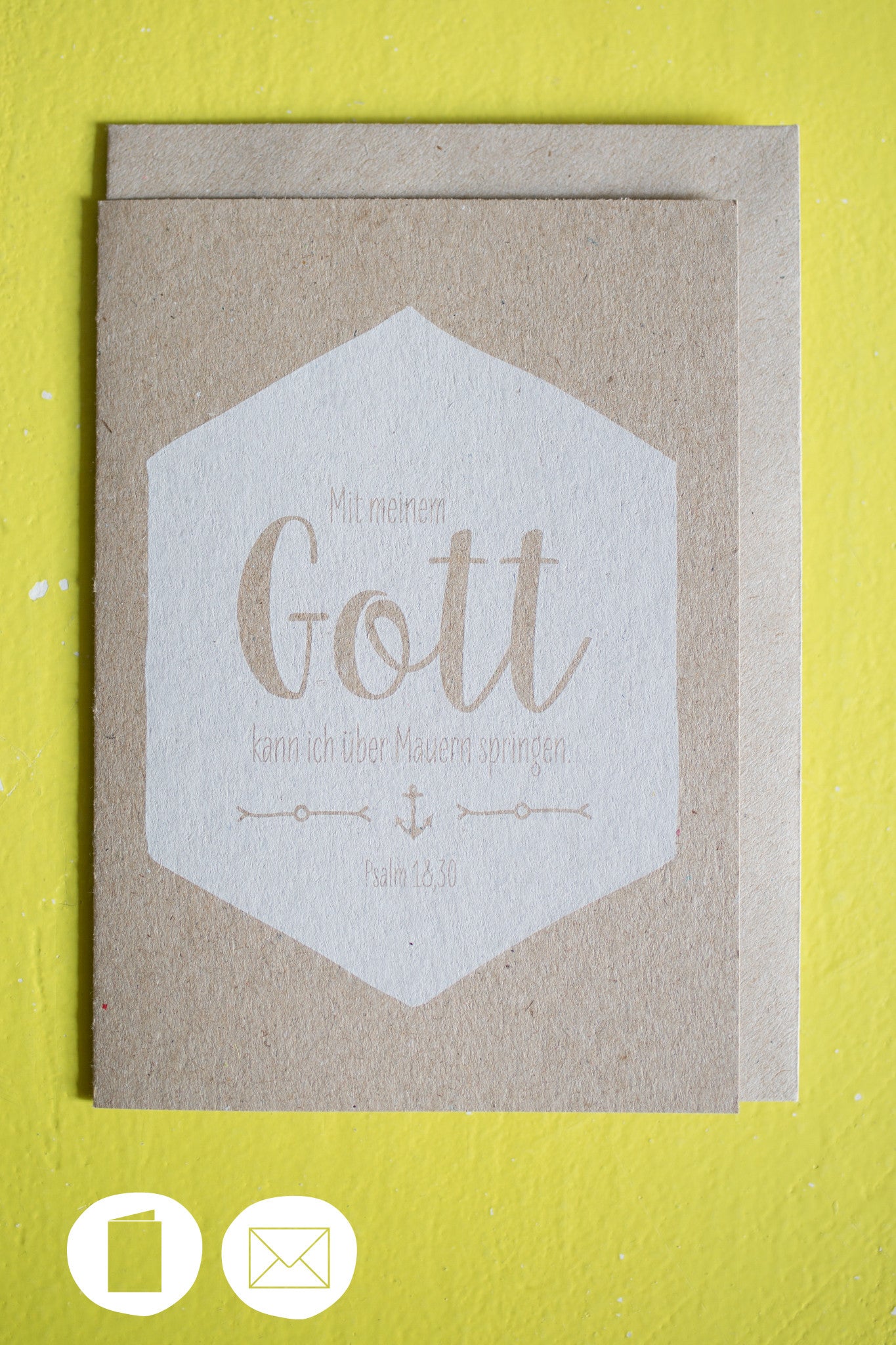 Klappkarte - Mit meinem Gott