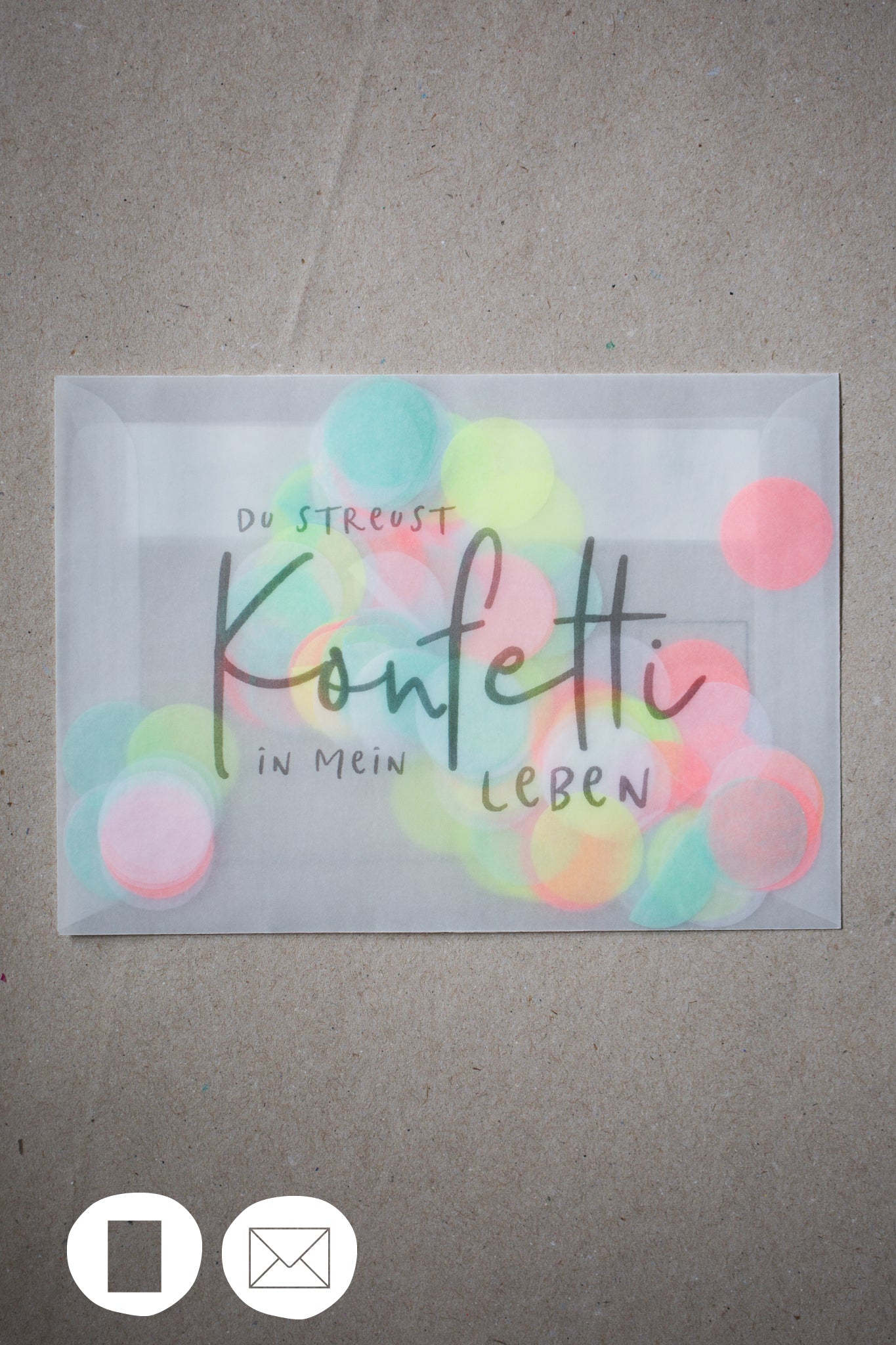 Konfettikarte - Du bringst Konfetti in mein Leben