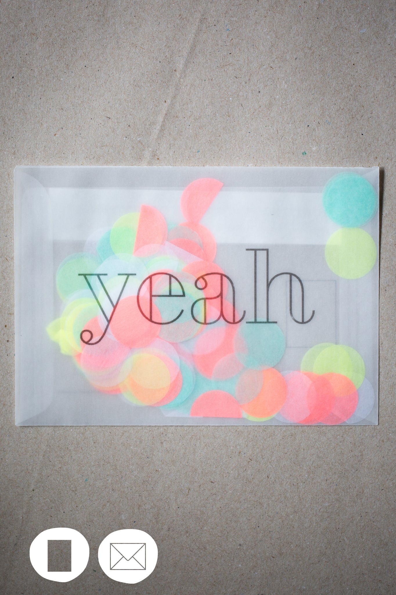 Konfettikarte - YEAH