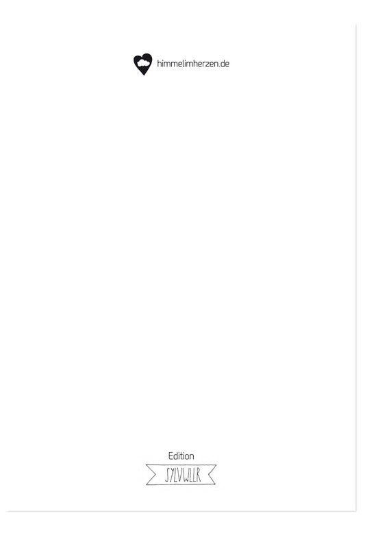 Rückseite der christlichen Postkarte der Edition SYLVWLLR von Himmel im Herzen zur Ermutigung