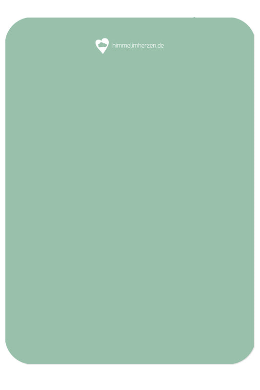 Rückseite Christliche Postkarte von Himmel im Herzen zur Geburt