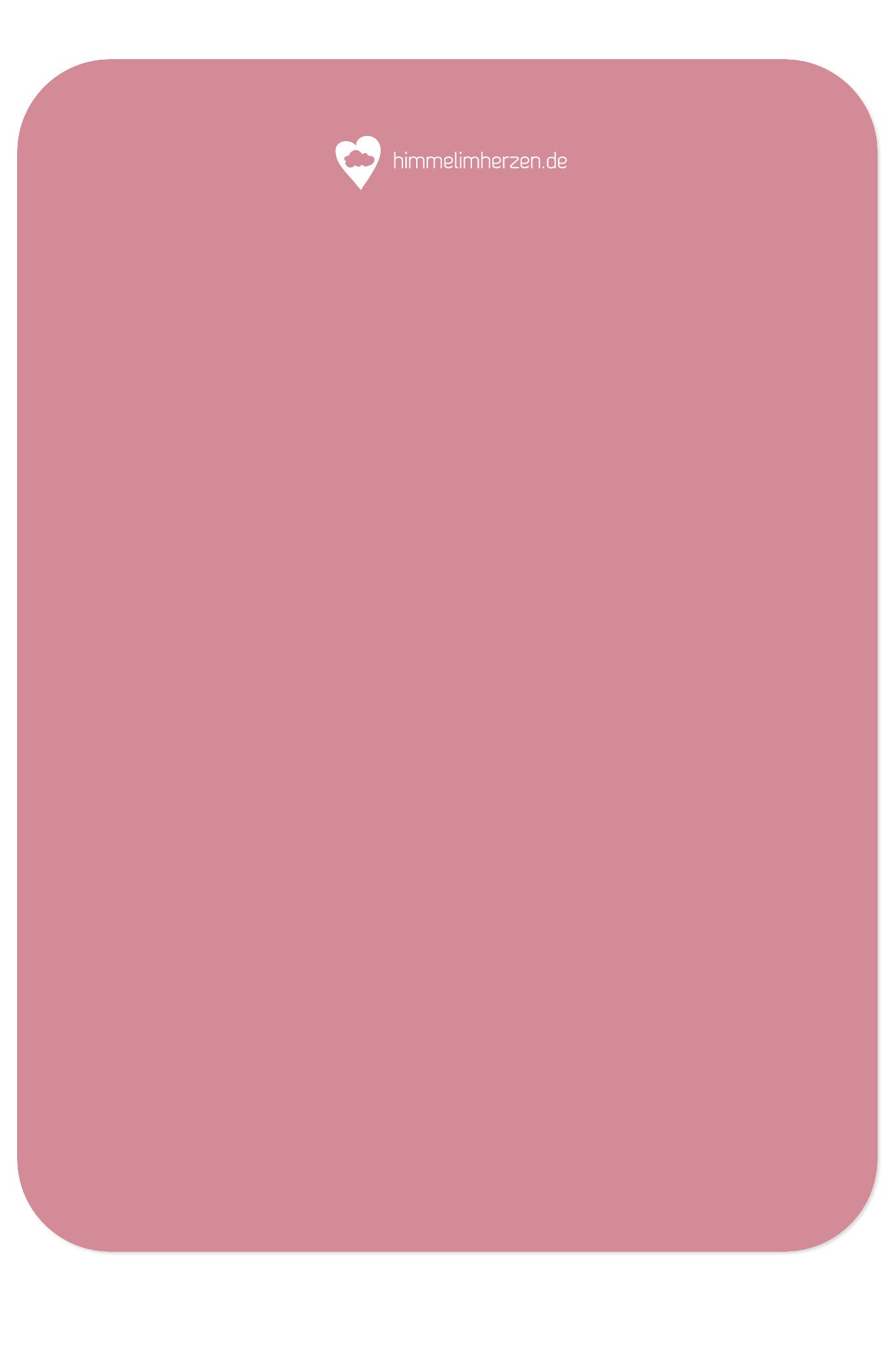 Rückseite Christliche Postkarte von Himmel im Herzen mit Lieb dich