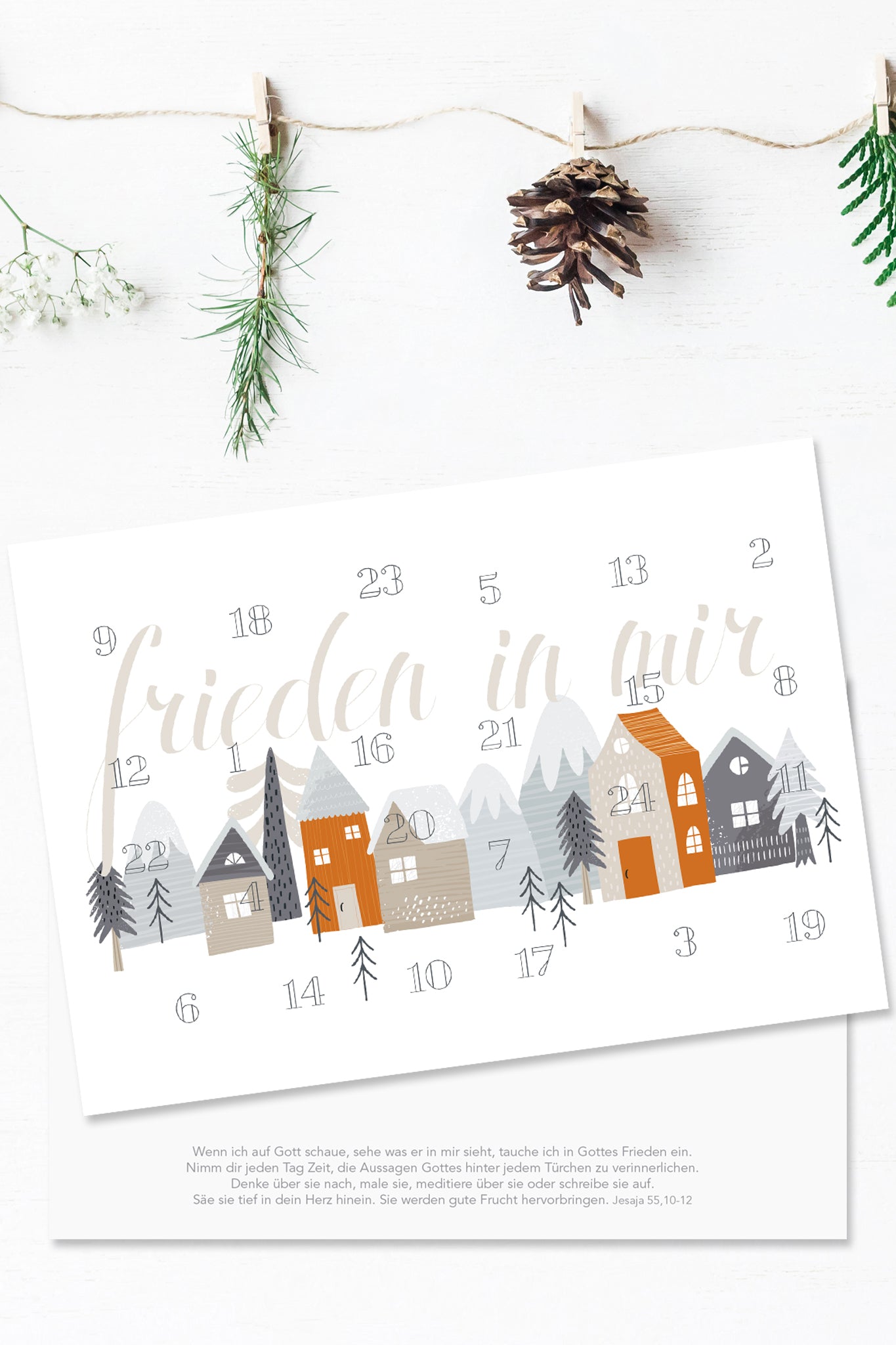 Postkarte - Adventskalender - Frieden in mir