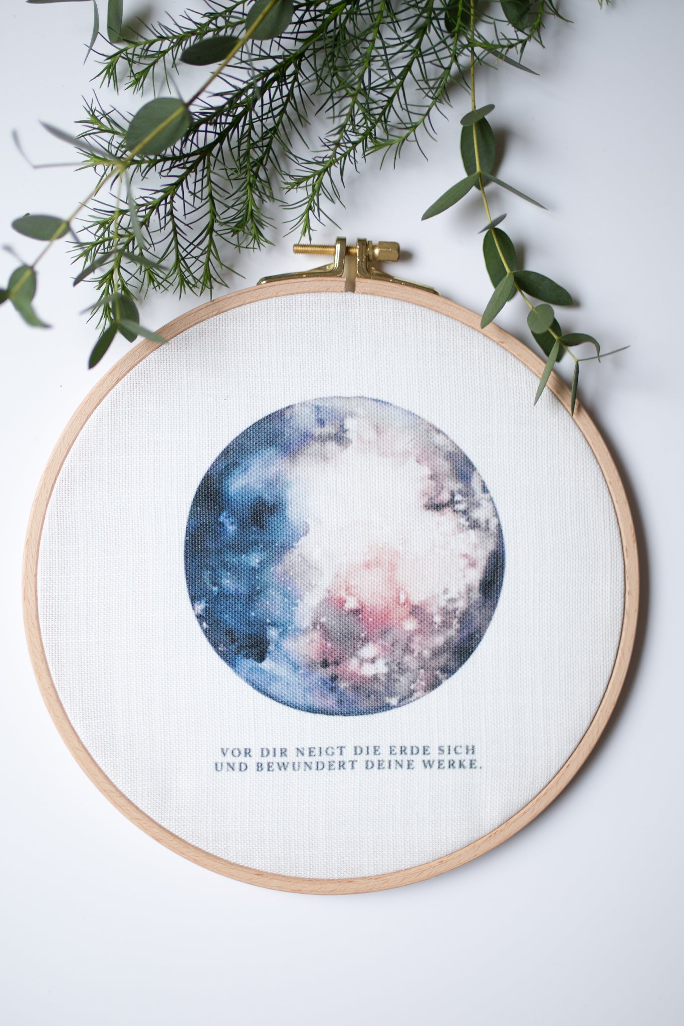 Stickrahmen - Vor dir neigt die Erde sich