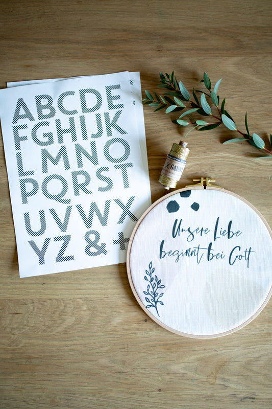 Stickrahmen - Unsere Liebe - DIY