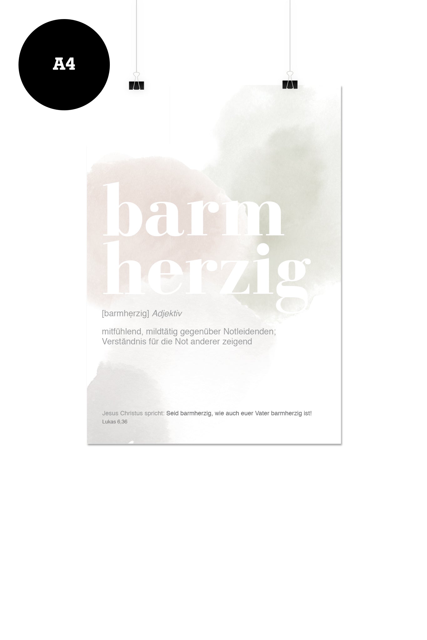 Poster - Jahreslosung 2021 - barmherzig