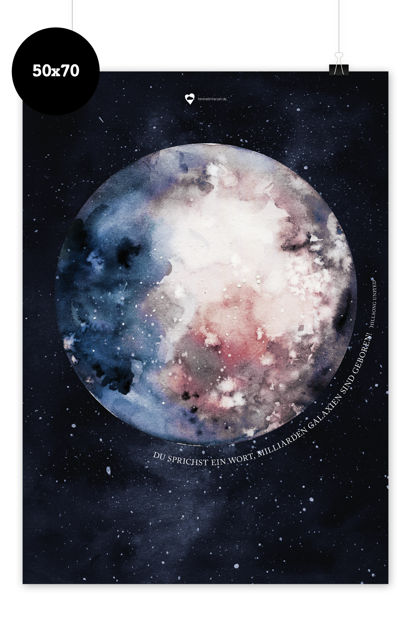 Christlicher Kalender mit Mond von Himmel im Herzen