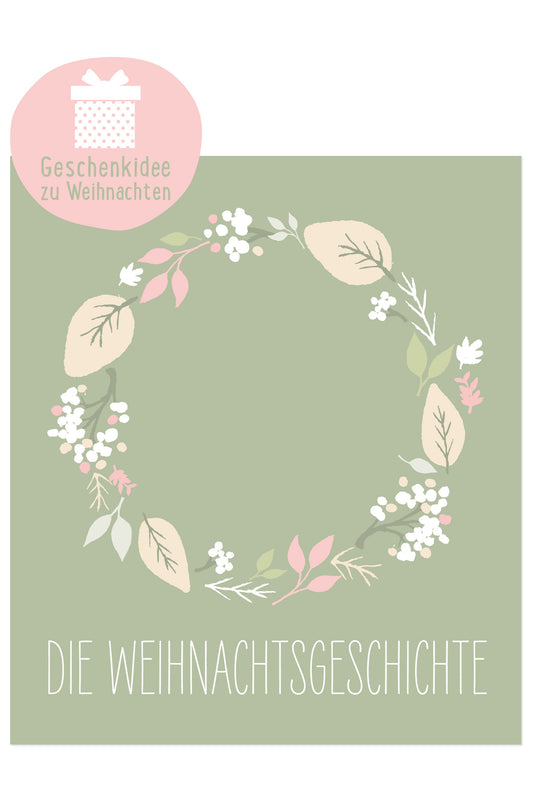 Vorderseite der Weihnachtspostkarte Die Weihnachtsgeschichte von Himmel im Herzen