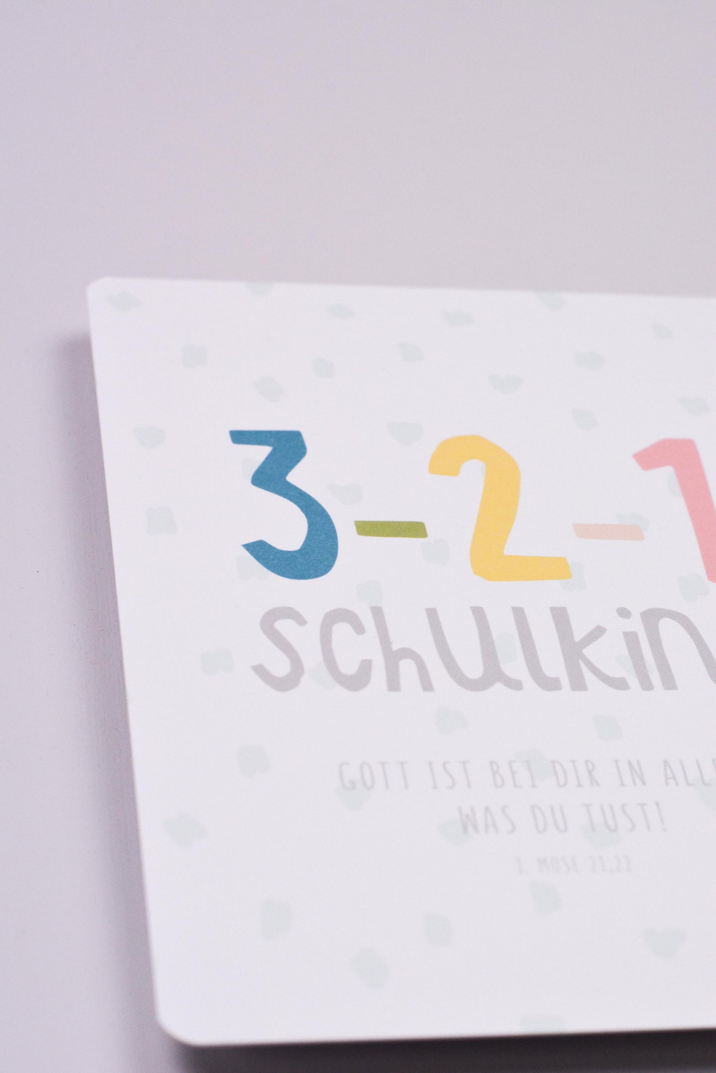 Postkarte - 3-2-1 Schulkind