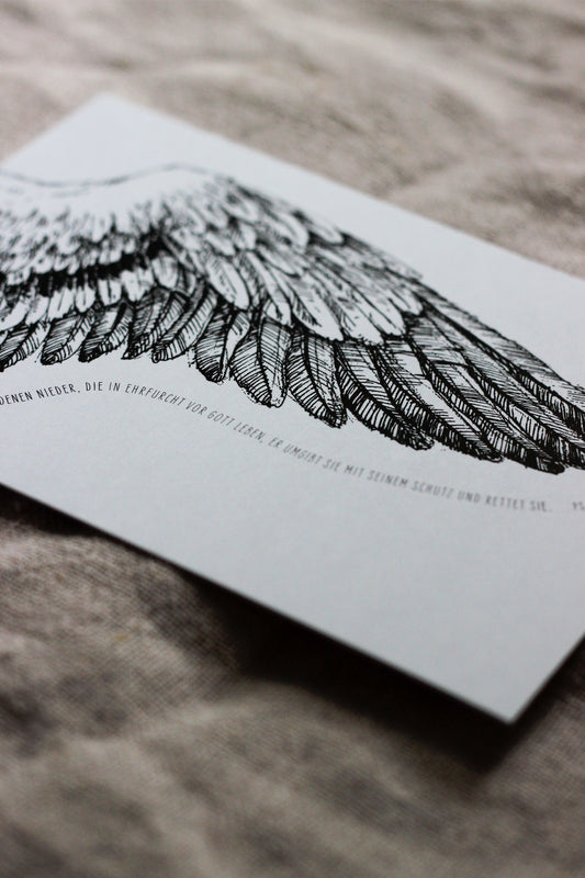 Postkarte - Engelsflügel