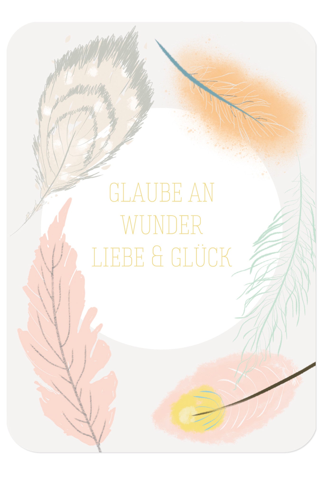 Postkarte von Himmel im Herzen mit Glaube an