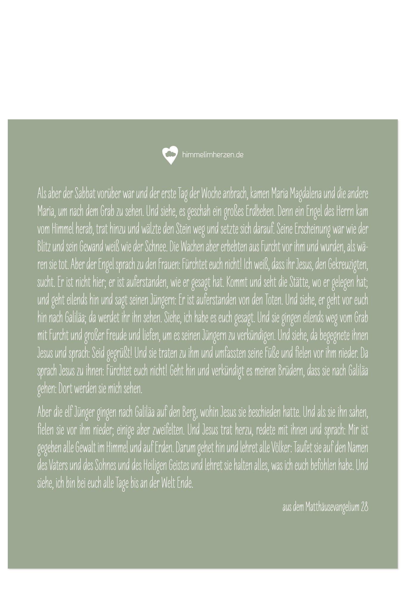 Rückseite der Ostergeschichte von Himmel im Herzen