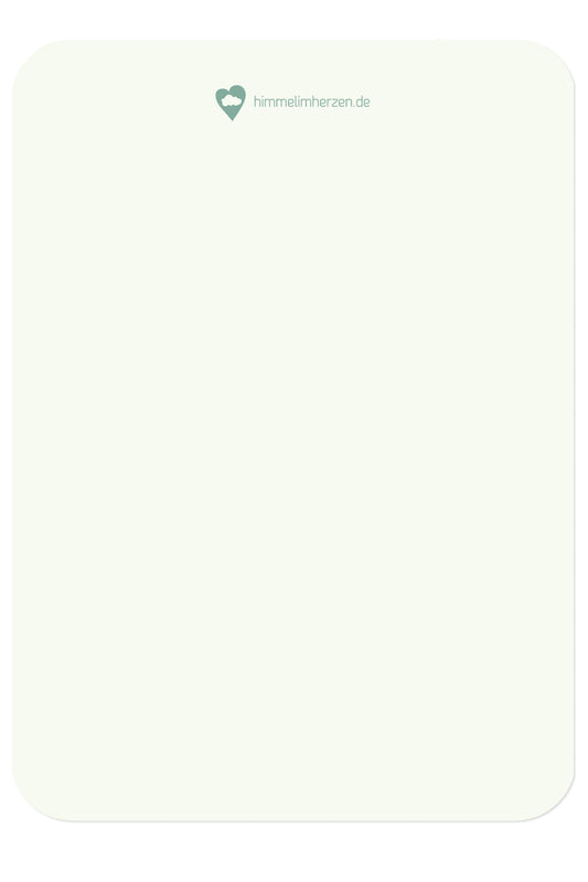 Farbige Rückseite der Weihnachtspostkarte Pinguinen mit der Illustration von Pinguinen von Himmel im Herzen