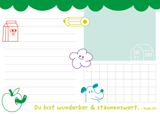 Schreibunterlage - Du bist wunderbar