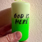 Blockkerze - God is here