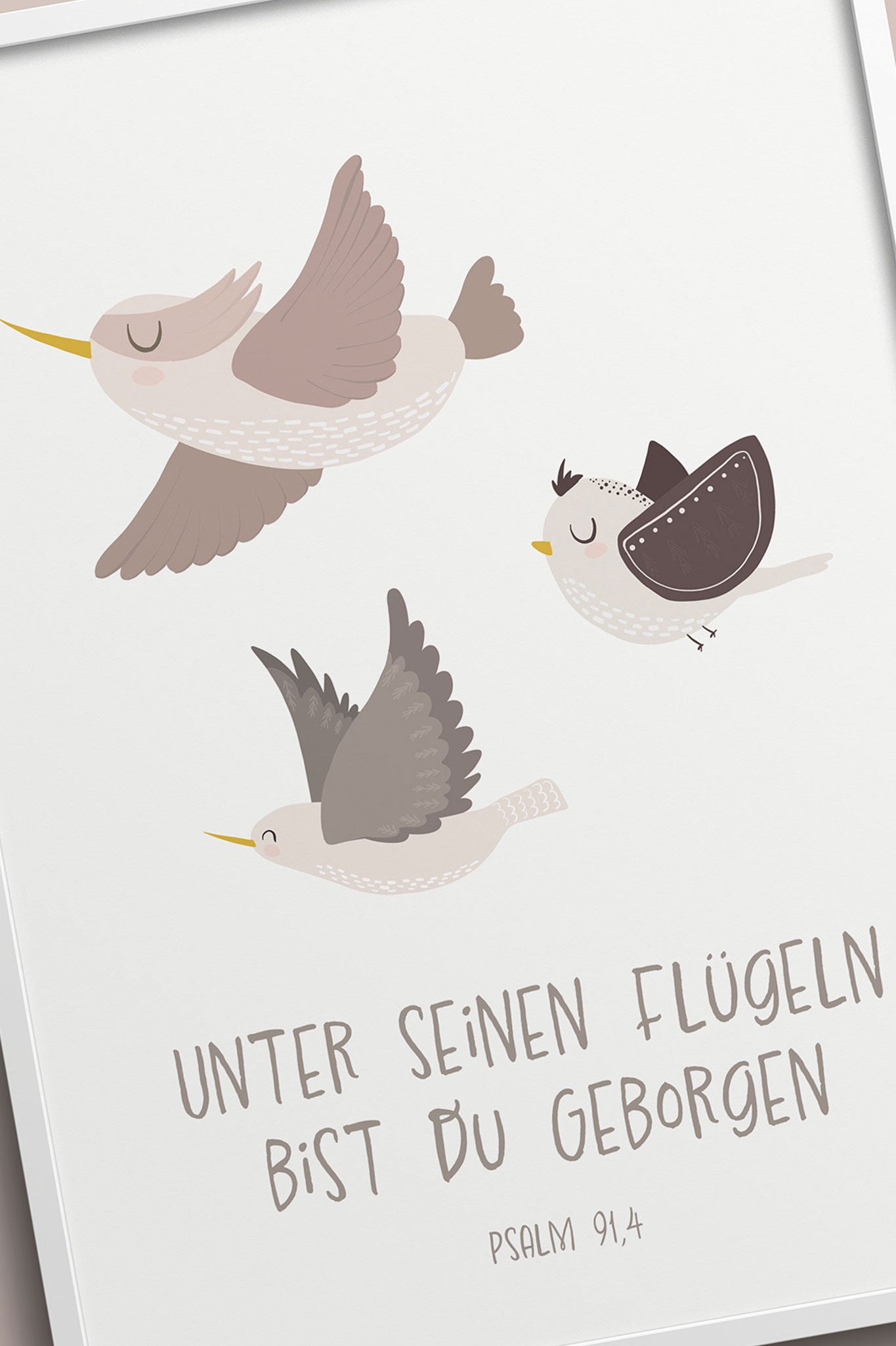 Kinderposter - Unter seinen Flügeln