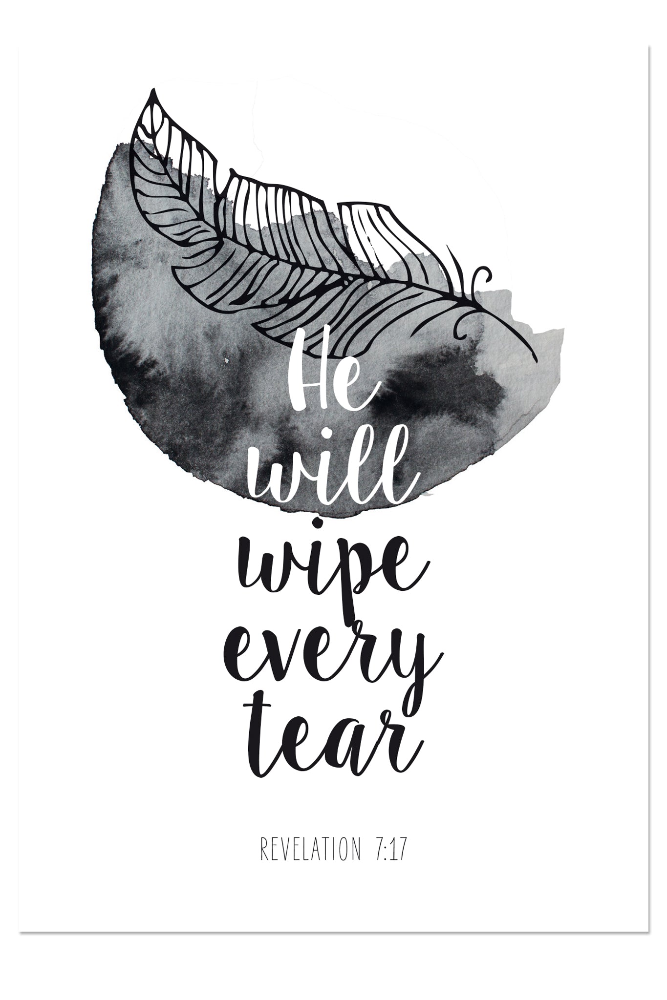 Postkarte - He will wipe every tear