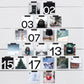 24 Karten - Adventskalender - Stern