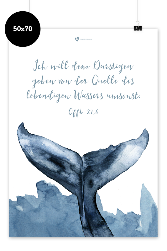 Christliches Poster mit der Jahreslosung 2018 von Himmel im Herzen