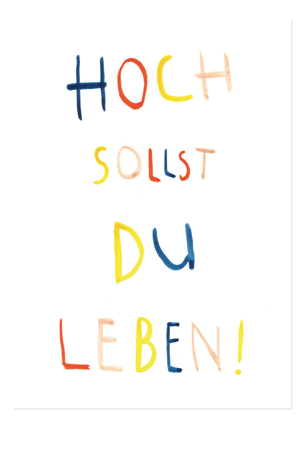 Postkarte Edition Viola Hoch sollst Du leben Himmel im Herzen