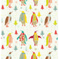 Vorderseite der Weihnachtspostkarte Pinguinen mit der Illustration von Pinguinen von Himmel im Herzen