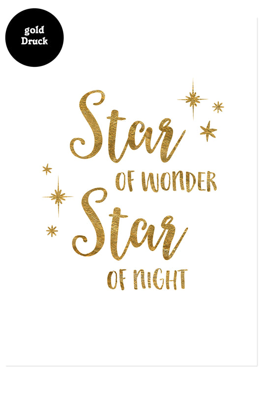 Weihnachtspostkarte - Star of wonder